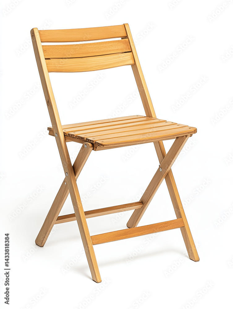 This wooden folding chair features a simple design with slatted seat and backrest, ideal for gatherings, picnics, or adding extra seating in compact spaces. Its lightweight build enhances portability