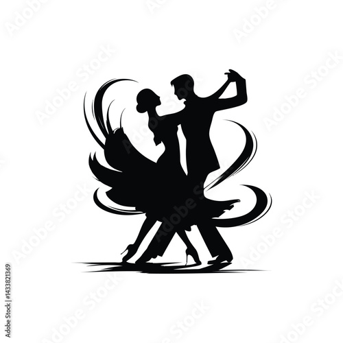 silhouette of a woman and man romance.