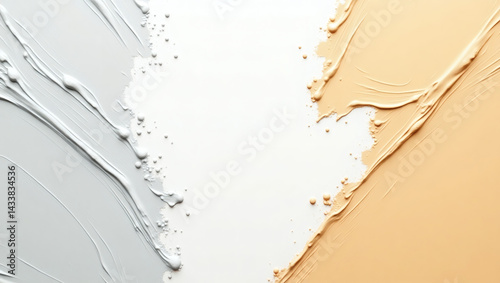 Paint smears background in white, gray, and beige for renovation