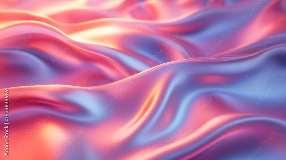 Fototapeta premium Abstract Pink and Blue Silk Fabric Texture