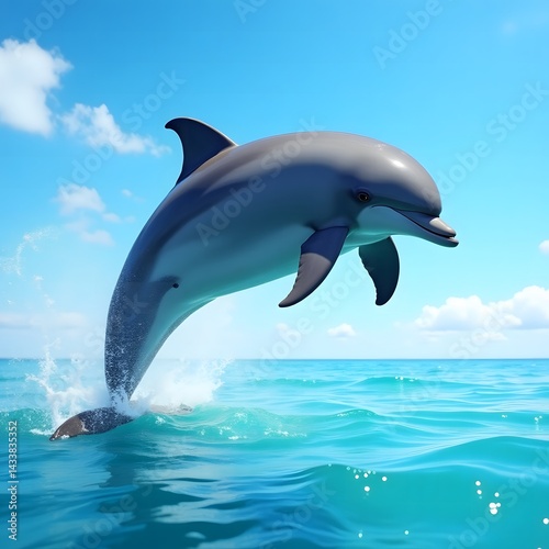 dolphin jumping in the water