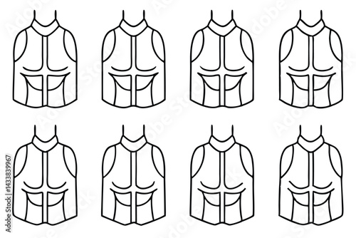 Chest tubes emergency drainage Line art