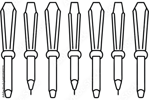 Chisels Edge Design Line art