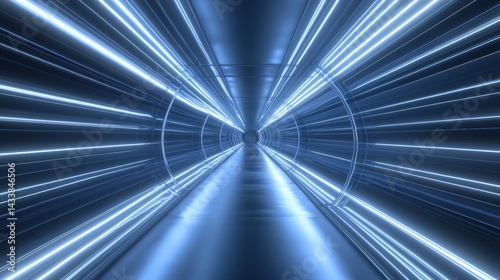 Futuristic Neon Light Tunnel