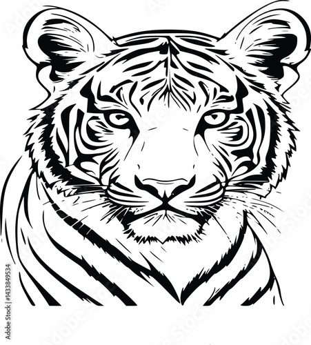 tiger head silhouette