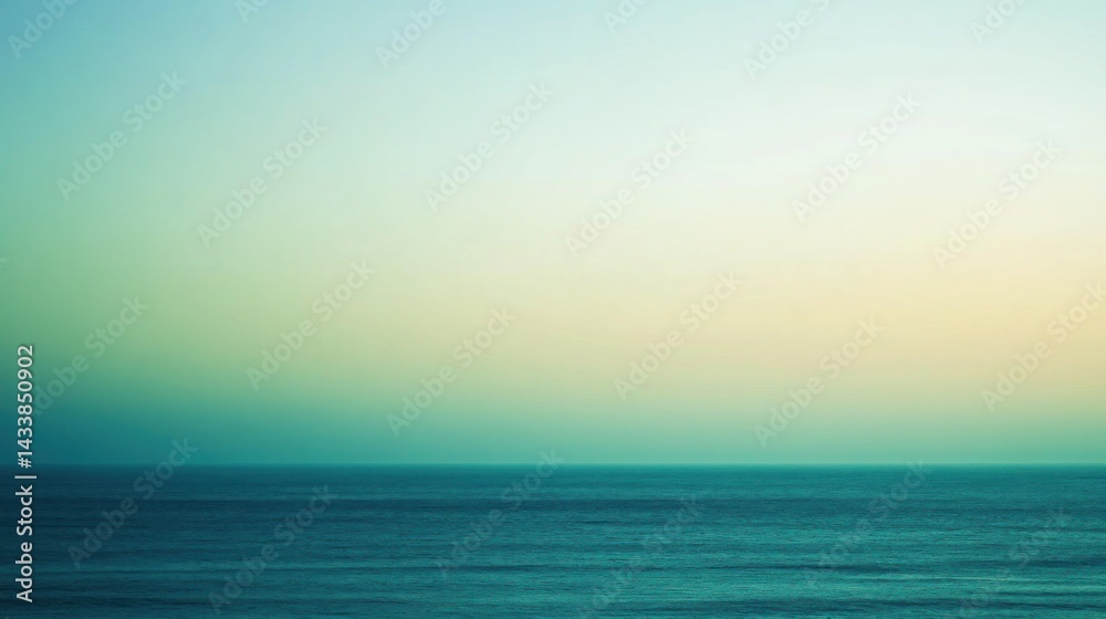Fototapeta premium Blurred tranquil ocean horizon