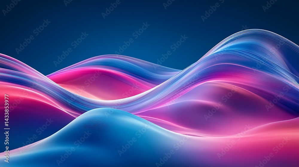 Fototapeta premium Abstract Colorful Waves Background. (2)