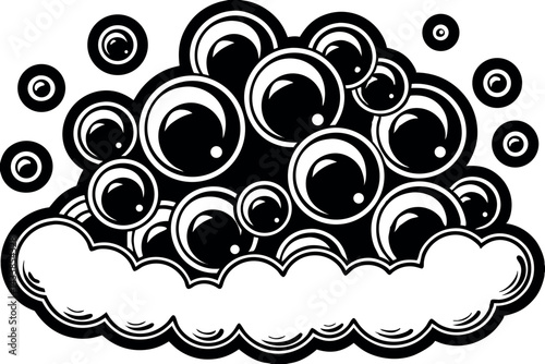 Bubbles creating a fun and playful atmosphere in a whimsical design featuring various shapes and sizes