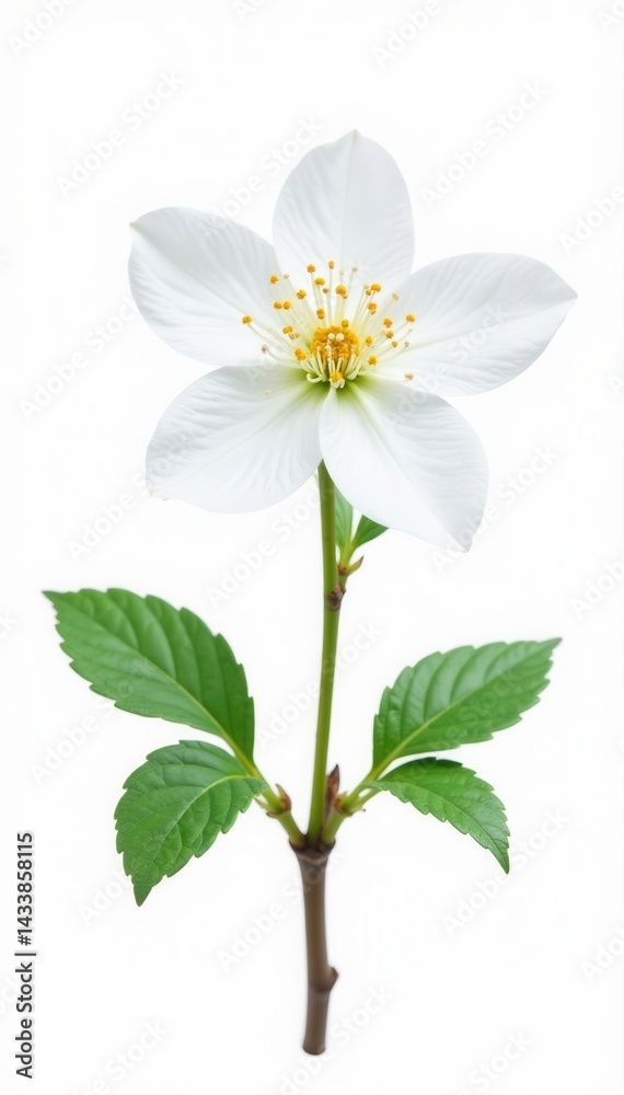 Obraz premium Delicate white blossom, isolated on pure white , stock photo, image