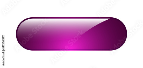 Purple glossy web button on white. 