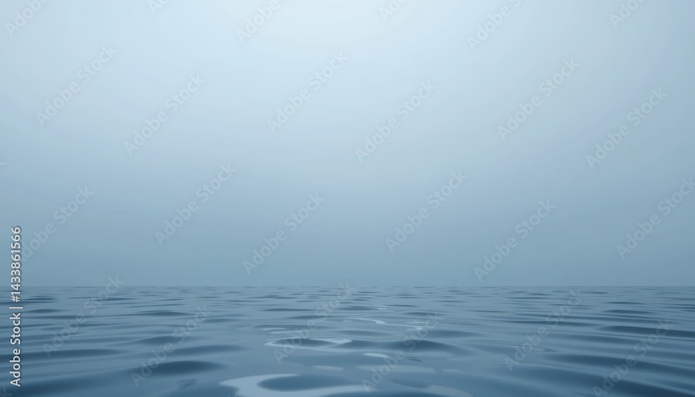 Fototapeta premium Calm ocean waves remote seaside nature photography serene atmosphere minimalist view tranquility and reflection