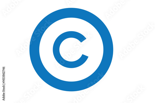 copyright glyph vector flat icon
