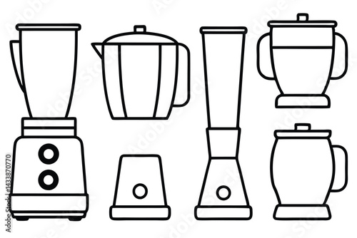 Blenders Everyday Tool Line Art