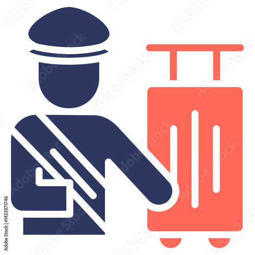 Customs glyph color icon