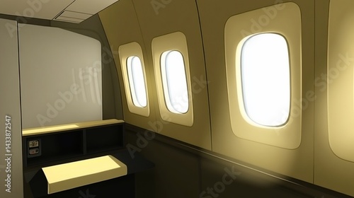 Obraz na płótnie Airplane interior, cabin section w salonie