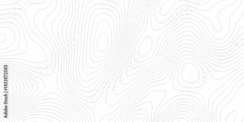 White topography topology vector white background fresh contour map texture. white seamless pattern Abstract background with a wave Topography and geography map grid abstract backdrop.	