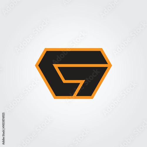 Lettering G initial logo icon design illustration