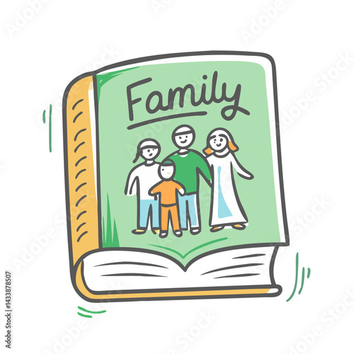 family storybook icon, family storybook vector illustration-simple illustration of family storybook, perfect for family storybook logos and icons