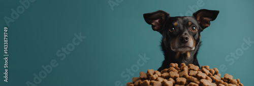 Obraz na płótnie portion control in dog food w salonie