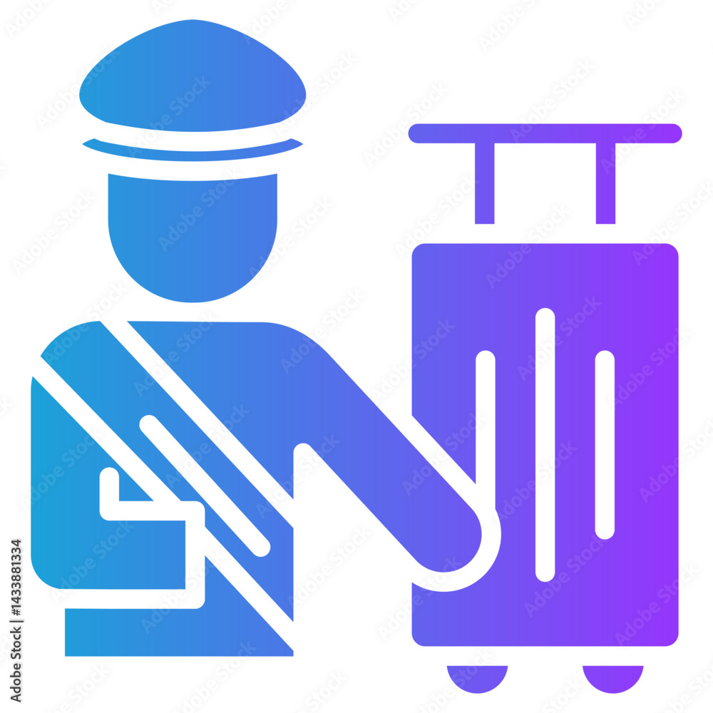 Customs glyph gradient icon Customs glyph gradient icon