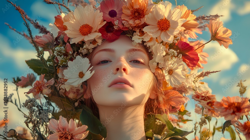 A sunny day in a vibrant world where wildflowers bloom only when sung to, creating a colorful and harmonious landscape. A sunny day in a vibrant world where wildflowers bloom only when sung to, creating a colorful and harmonious landscape.