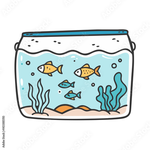 fish tank icon, fish tank vector illustration-simple illustration of fish tank, perfect for fish tank logos and icons