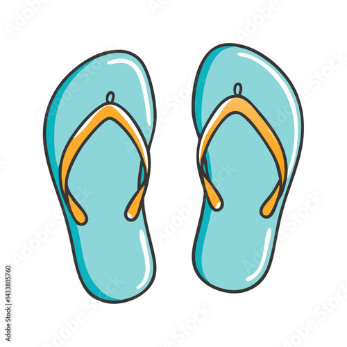 flip flops icon, flip flops vector illustration-simple illustration of flip flops, perfect for flip flops logos and icons