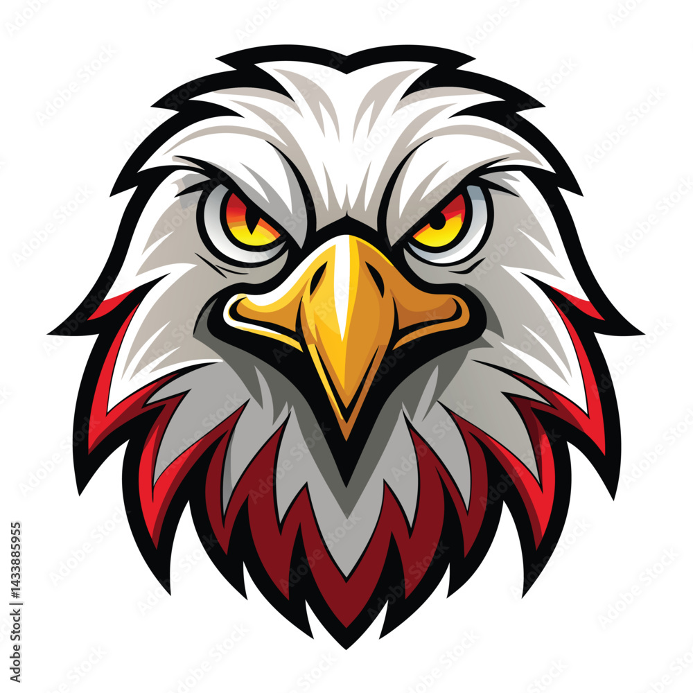 Obraz premium Fierce eagle head graphic