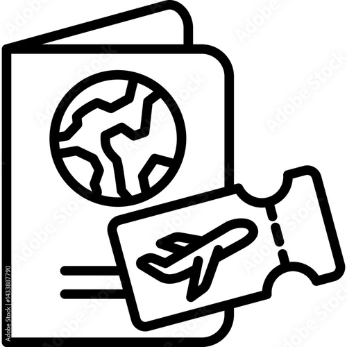 Travel Documents line icon