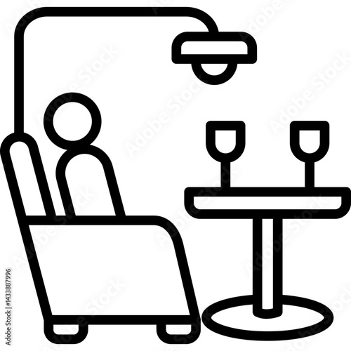 Vip Lounge line icon