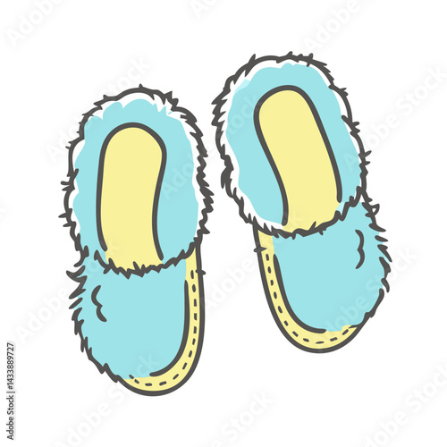 fuzzy slippers icon, fuzzy slippers vector illustration-simple illustration of fuzzy slippers, perfect for fuzzy slippers logos and icons
