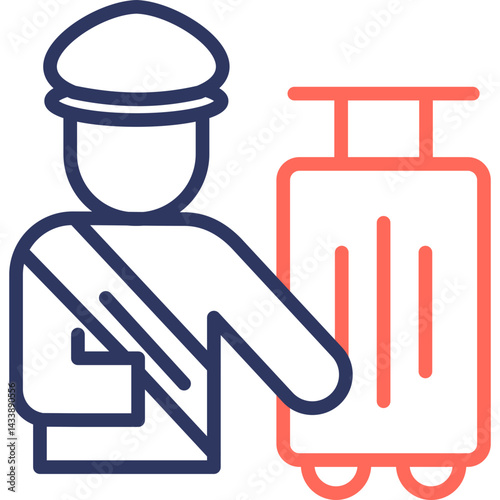 Customs line color icon