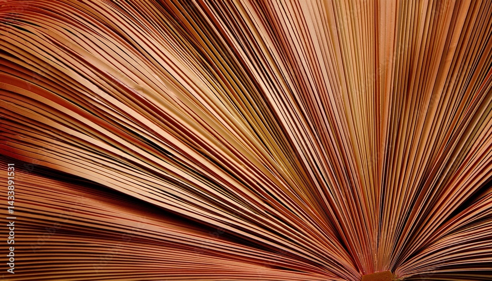 Obraz premium Exploring the pages of knowledge an open book from above literary focus cozy environment warm lighting close-up perspective