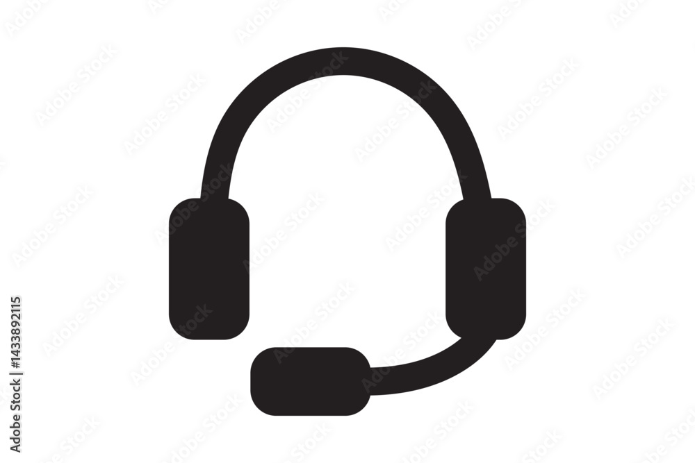 headset vector flat icon headset vector flat icon