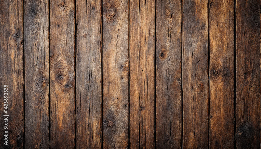 Fototapeta premium Rustic Brown Wooden Texture Background – Long Panorama Wood Banner