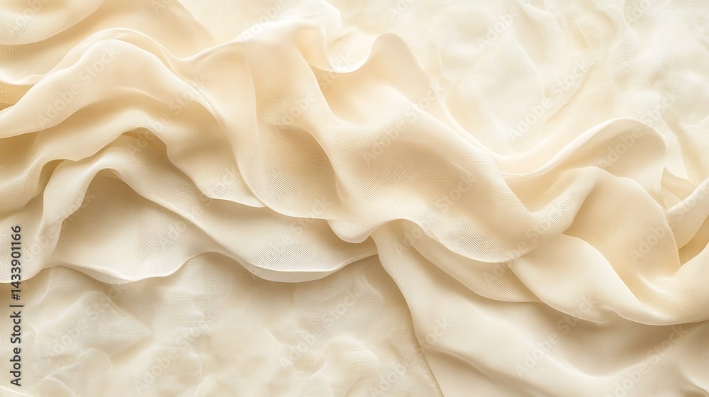 Fototapeta premium Creamy Silk Drape Texture Background.