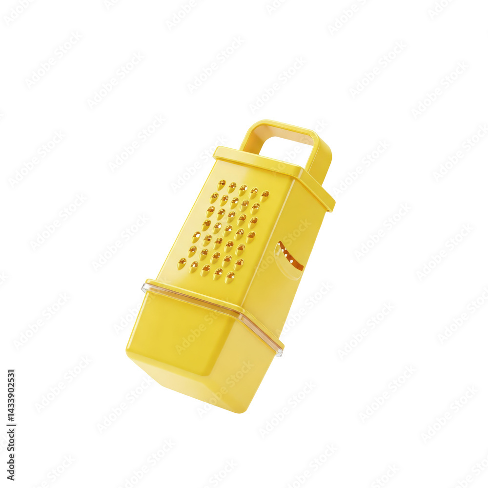 yellow cheese grater with container yellow cheese grater with container
