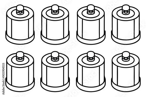 Capacitors Voltage Control Line art