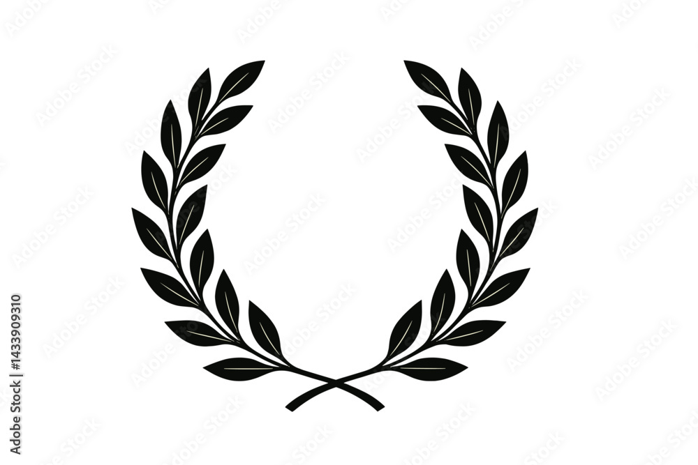 Icon set featuring laurel wreath design suitable for awards, achievements or recognition Icon set featuring laurel wreath design suitable for awards, achievements or recognition