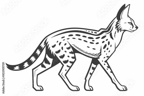 serval sihouette black vector