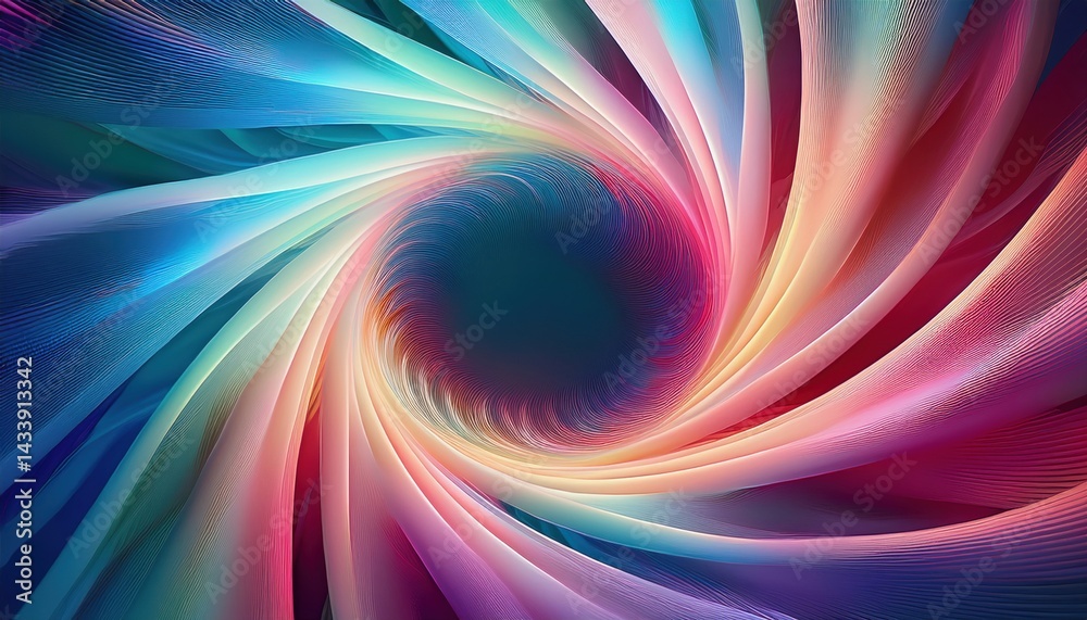 Obraz premium Dynamic colorful swirl abstract art digital design vibrant environment artistic view movement concept for visual impact