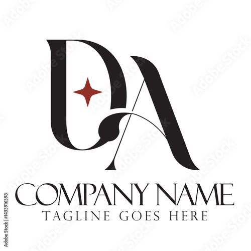 Creative letter DA or AD vector logo design for luxury, fashion, jewelry, boutique, and startup