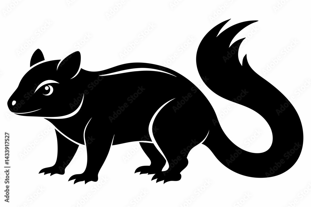 Fototapeta premium zorilla sihouette black vector