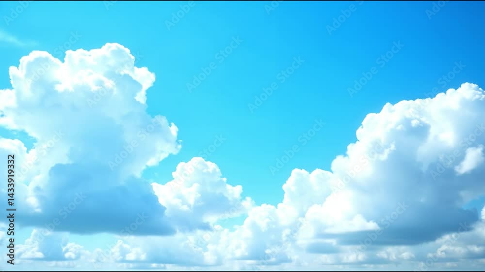 Clear Blue Sky and Fluffy Clouds in Perfect Harmony Clear Blue Sky and Fluffy Clouds in Perfect Harmony
