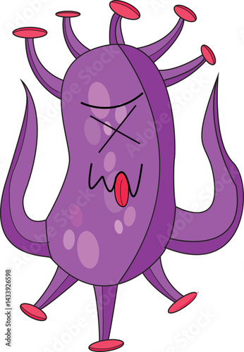 Illustration of vector graphic of germs, viruses, amoeba, bacteria which are evil, suitable for health and biology world.