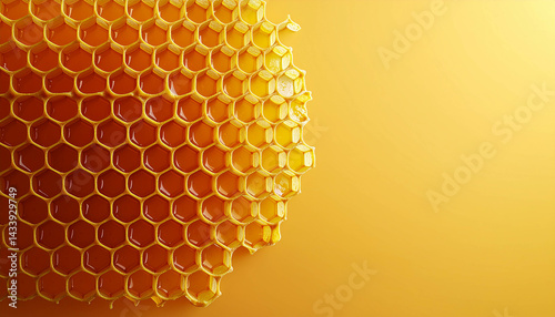 hive detail an isolated portion of a natural honeycomb