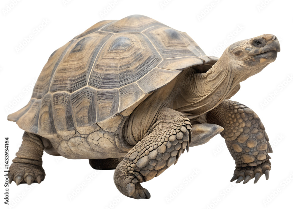 Obraz premium Tortoise on white background
