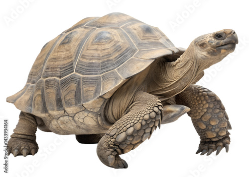 Tortoise on white background