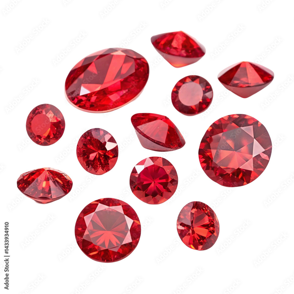 Collection of Red Gemstones isolated on transparent background
Collection of Red Gemstones isolated on transparent background