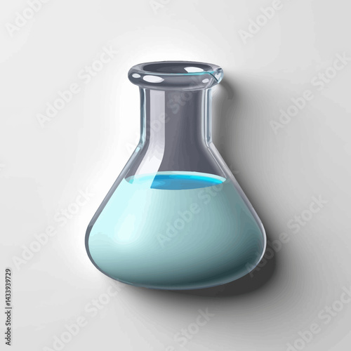 Aqueous Solution Filled Beaker in Laboratory